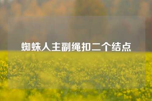 蜘蛛人主副绳扣二个结点