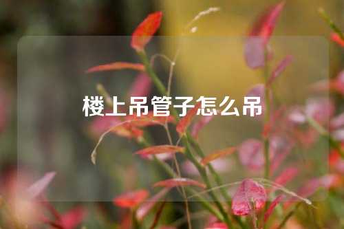 楼上吊管子怎么吊