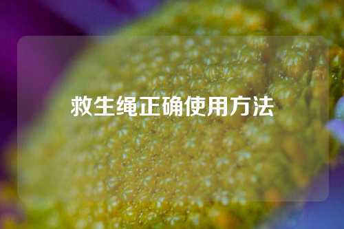 救生绳正确使用方法