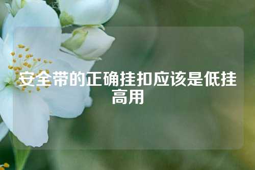 安全带的正确挂扣应该是低挂高用