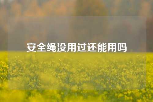 安全绳没用过还能用吗