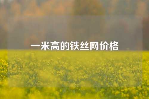 一米高的铁丝网价格