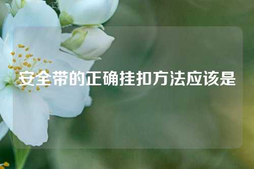 安全带的正确挂扣方法应该是