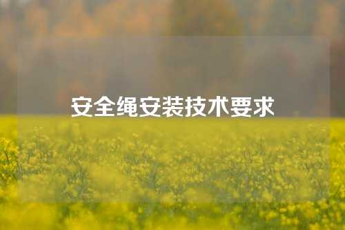 安全绳安装技术要求