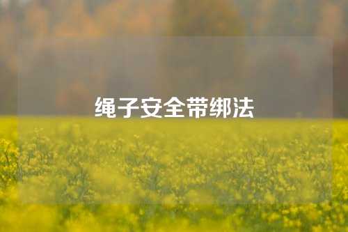 绳子安全带绑法