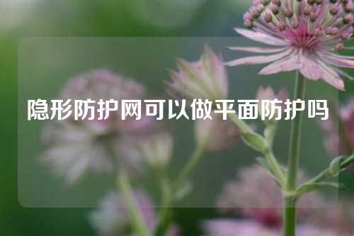 隐形防护网可以做平面防护吗