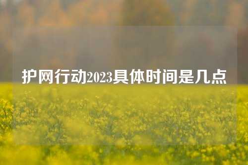 护网行动2023具体时间是几点